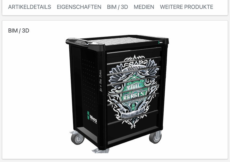 3D GLB-Daten von WERA in OXOMI