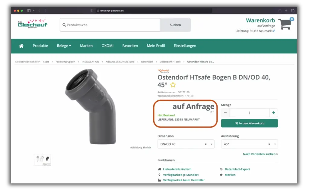 ERP Anbindung BGN Gleichauf