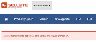 SellSite: Prüfung auf valide Hausnummer