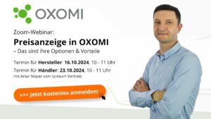 Webinare Preisanzeige in OXOMI